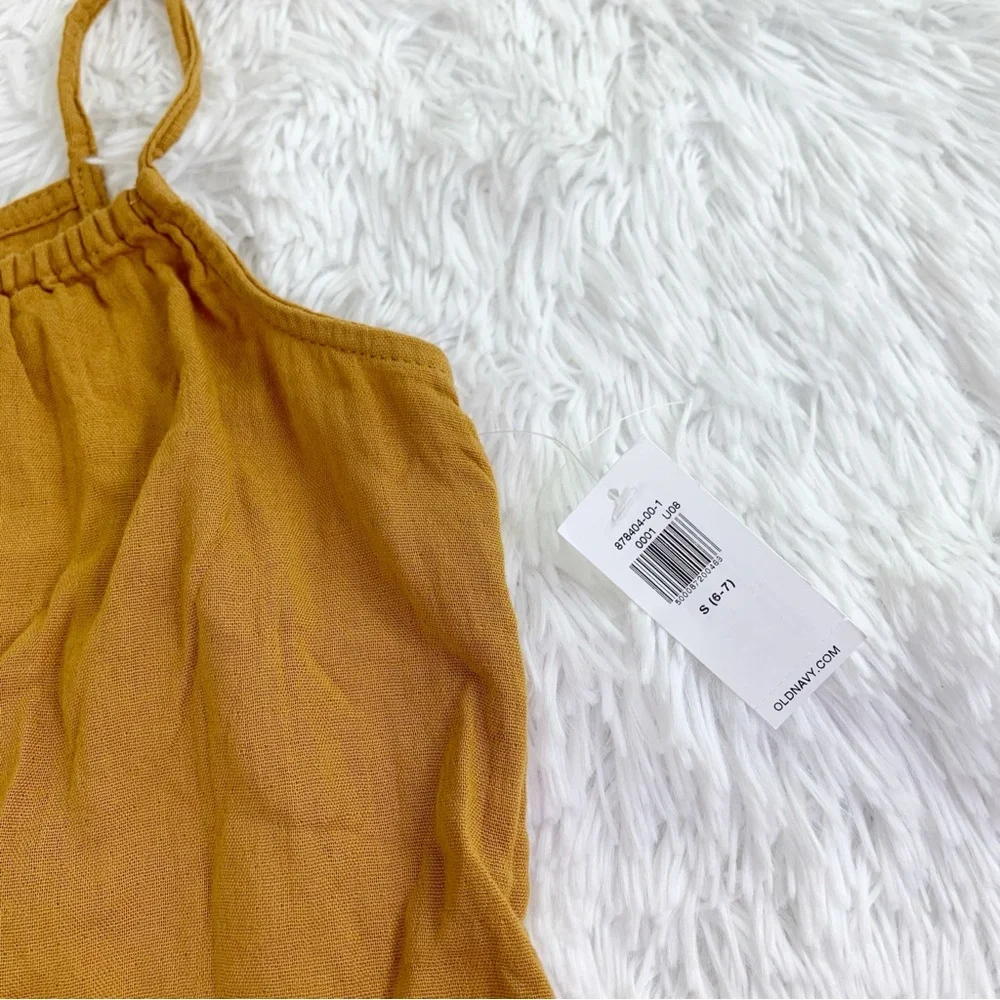 Old Navy girl's size s(6-7)‎ Mustard yellow Romper